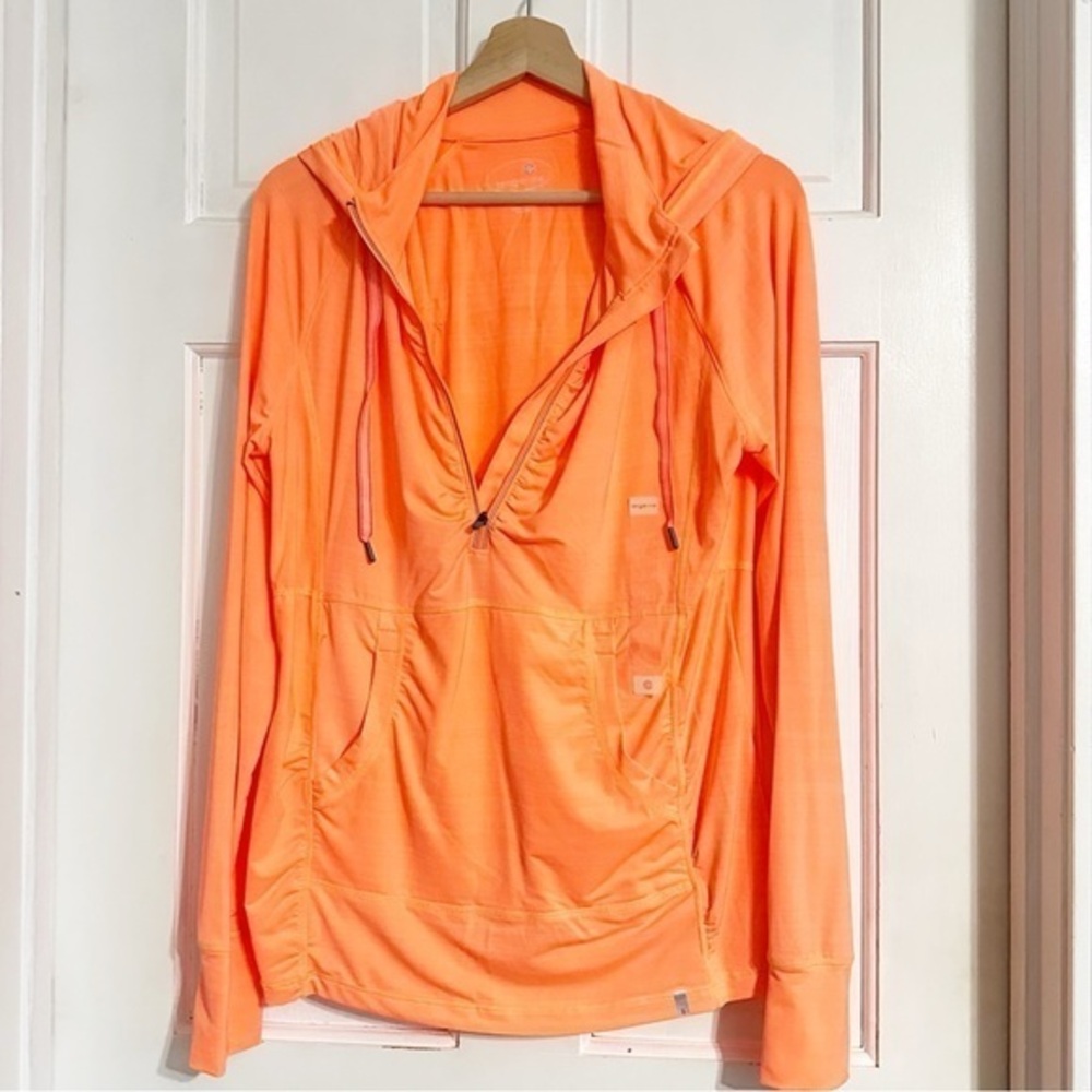 Tangerine Hoodie 1/2 Zip Up Sweatshirt NWT Sz L